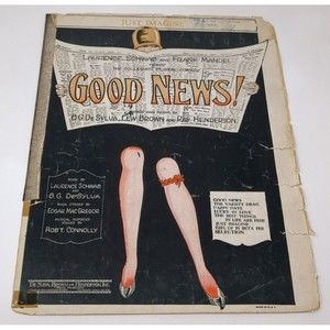Good News 1927 JUST IMAGINE Broadway Show‎ Vintage Sheet Music